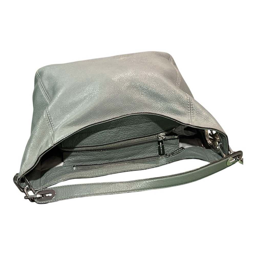 Michael Kors Fulton Elegant Green Leather Shoulder Bag - Picture 7 of 8